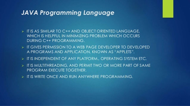 Programming languages