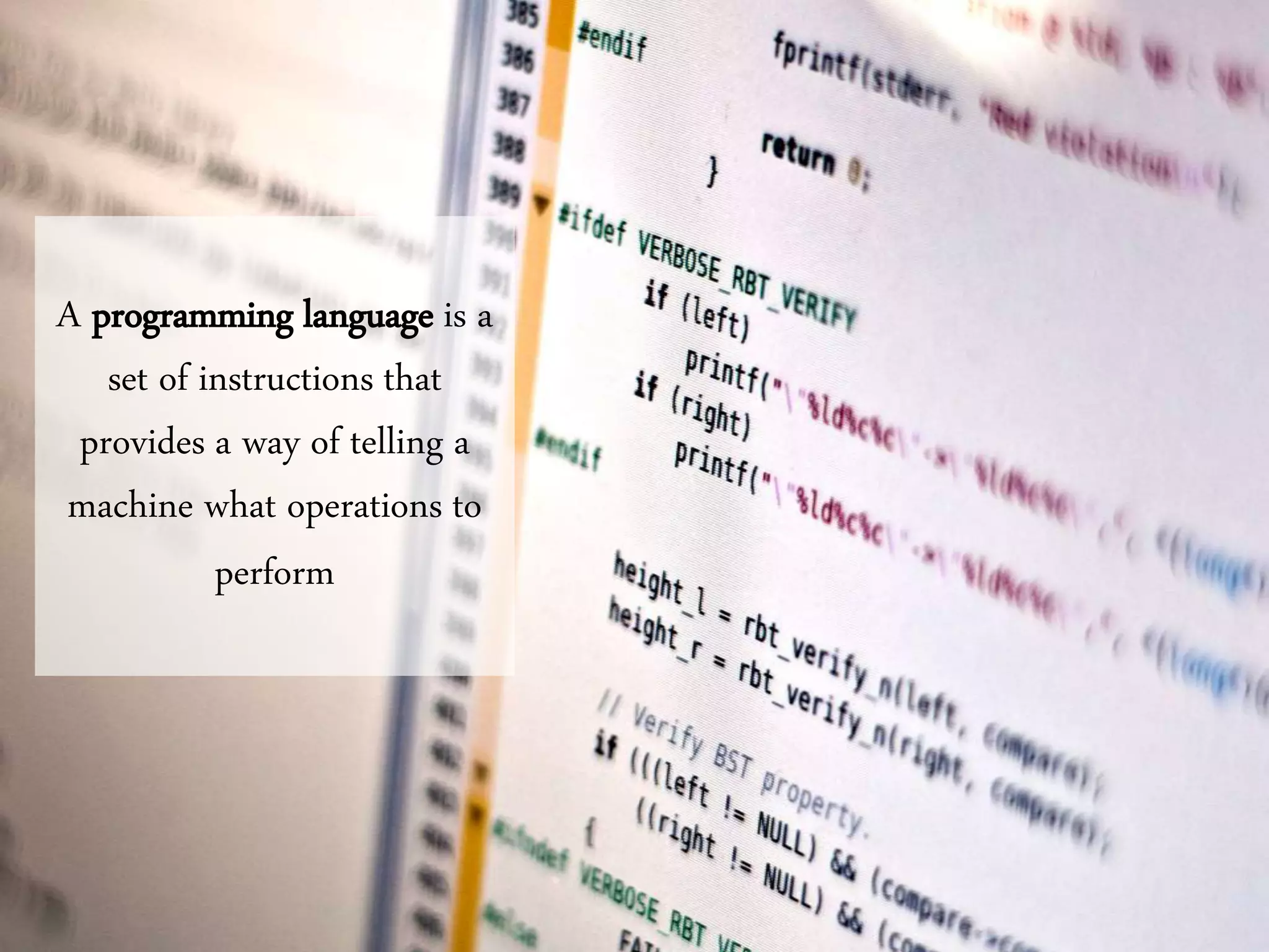 Programming languages | PPT
