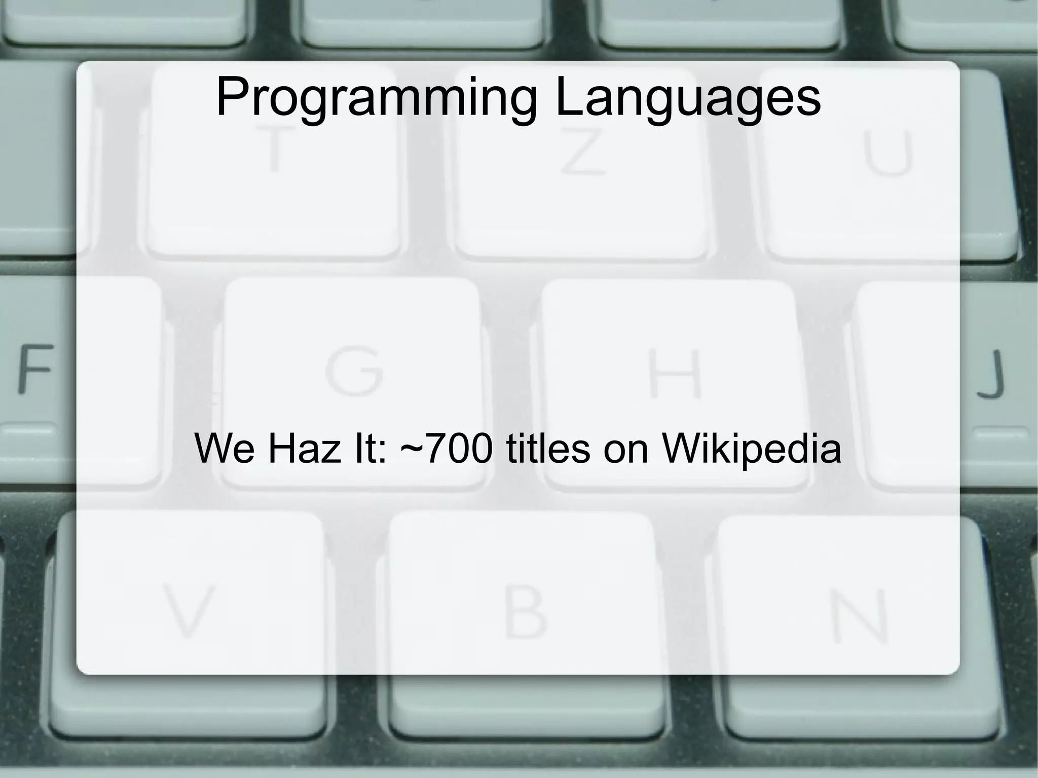 Programming languages | PPT