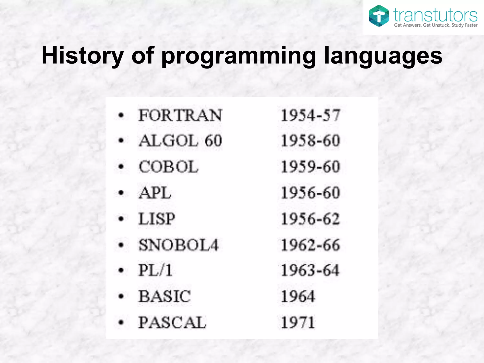 Programming Languages | Computer Science | PPT