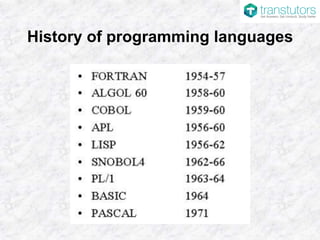 History of programming languages
 