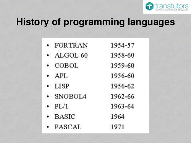history of programming languages