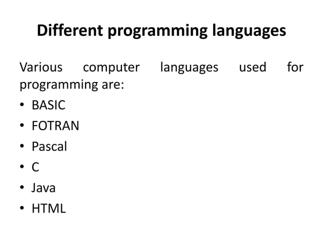 Programming languages | PPT