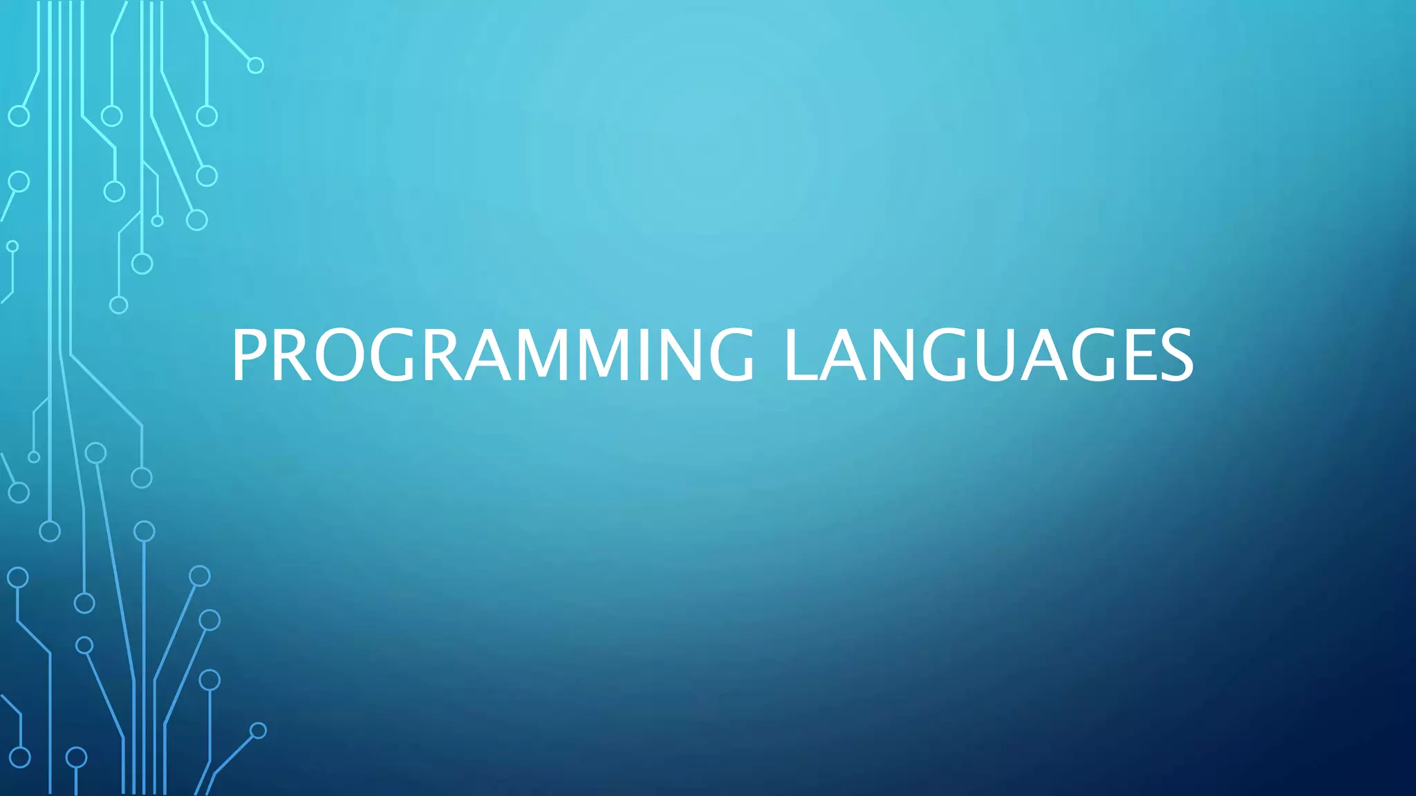 Programming Languages | PPT