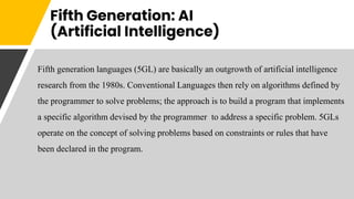 Programming languages and paradigms | PPTX