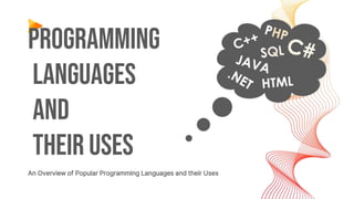 Use of programming languages | PPT