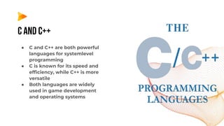 Use of programming languages | PPT