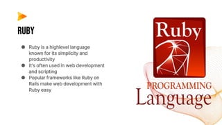 Use of programming languages | PPT