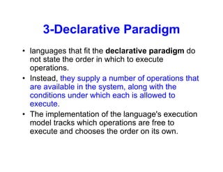Programming Languages Categories / Programming Paradigm By: Prof. Lili ...