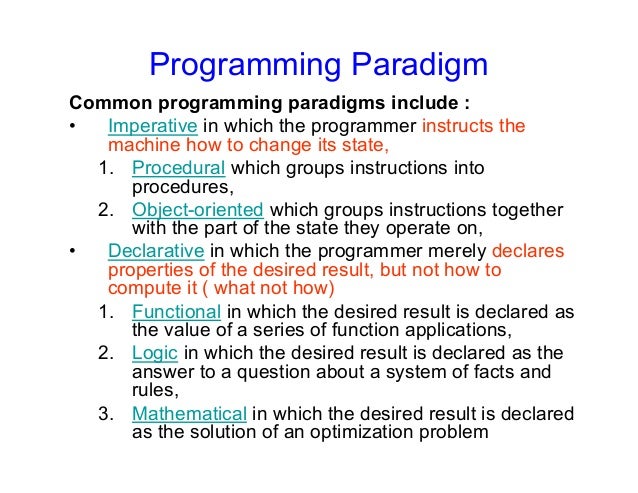 Programming Languages Categories / Programming Paradigm By: Prof. Lil…