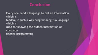 Programming languages | PPT
