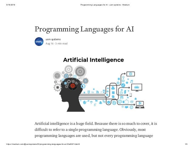 Programming Languages For Ai - 