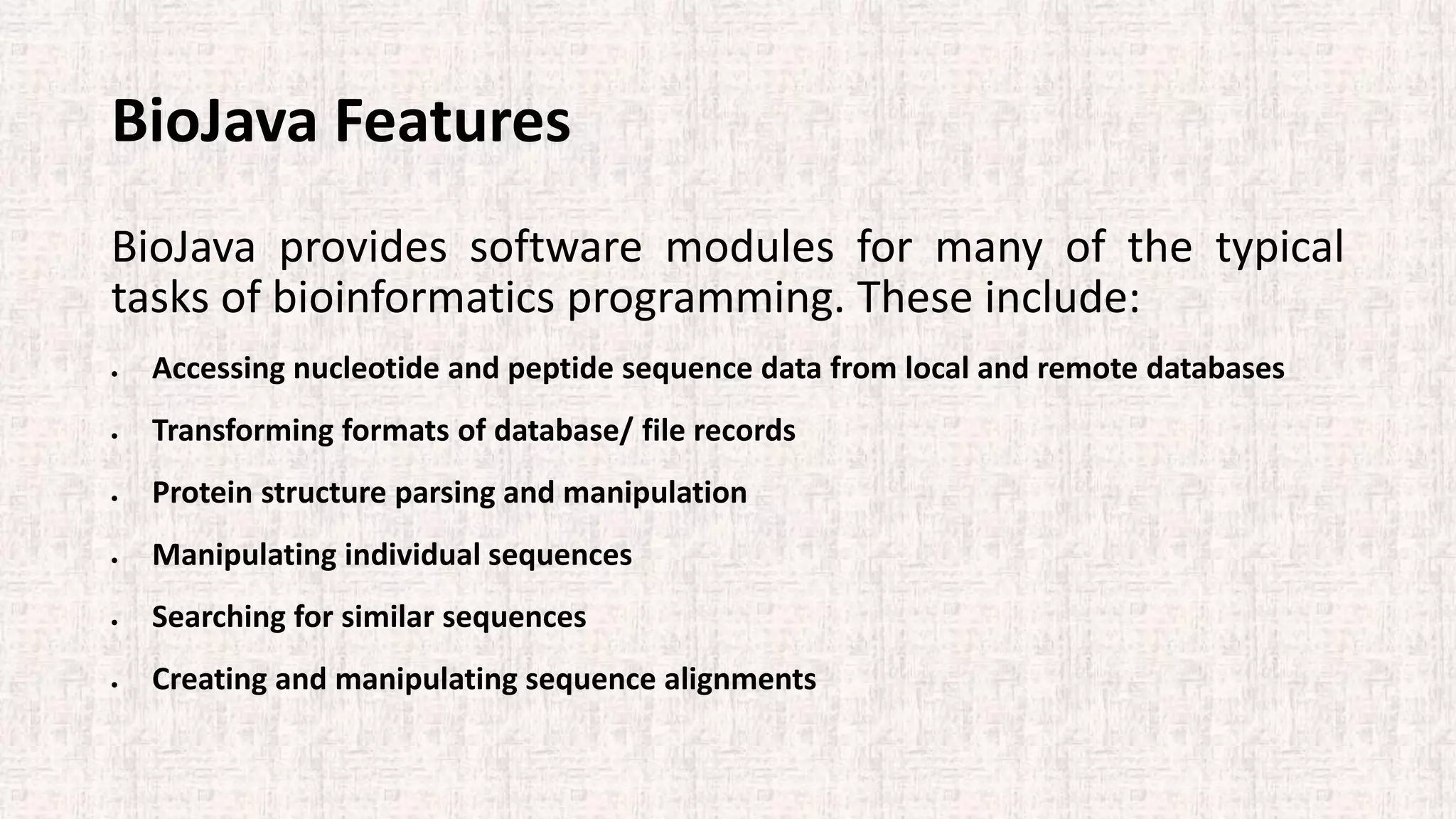 Programming languages in bioinformatics by dr. jayarama reddy | PDF