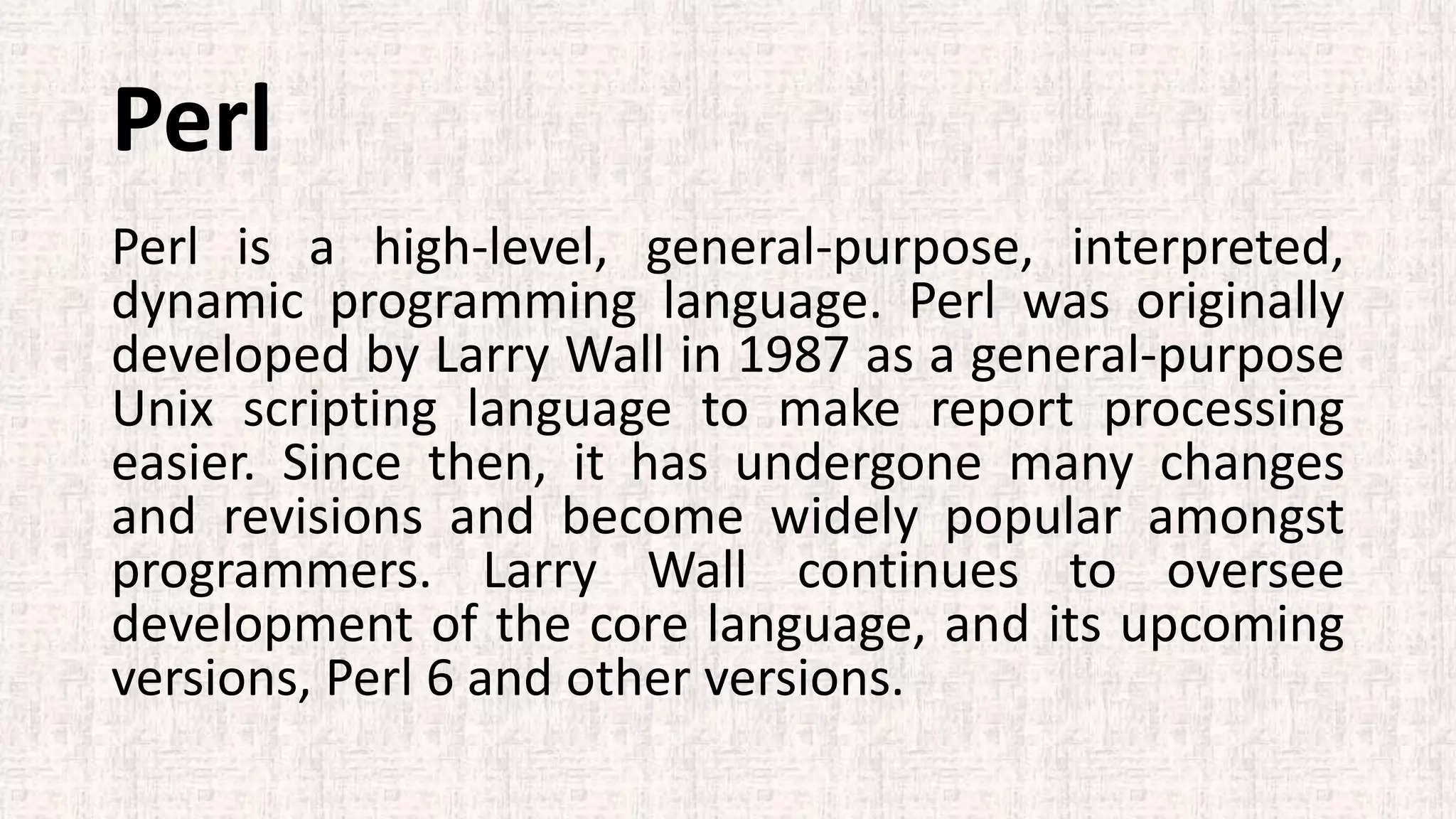 Programming languages in bioinformatics by dr. jayarama reddy | PDF