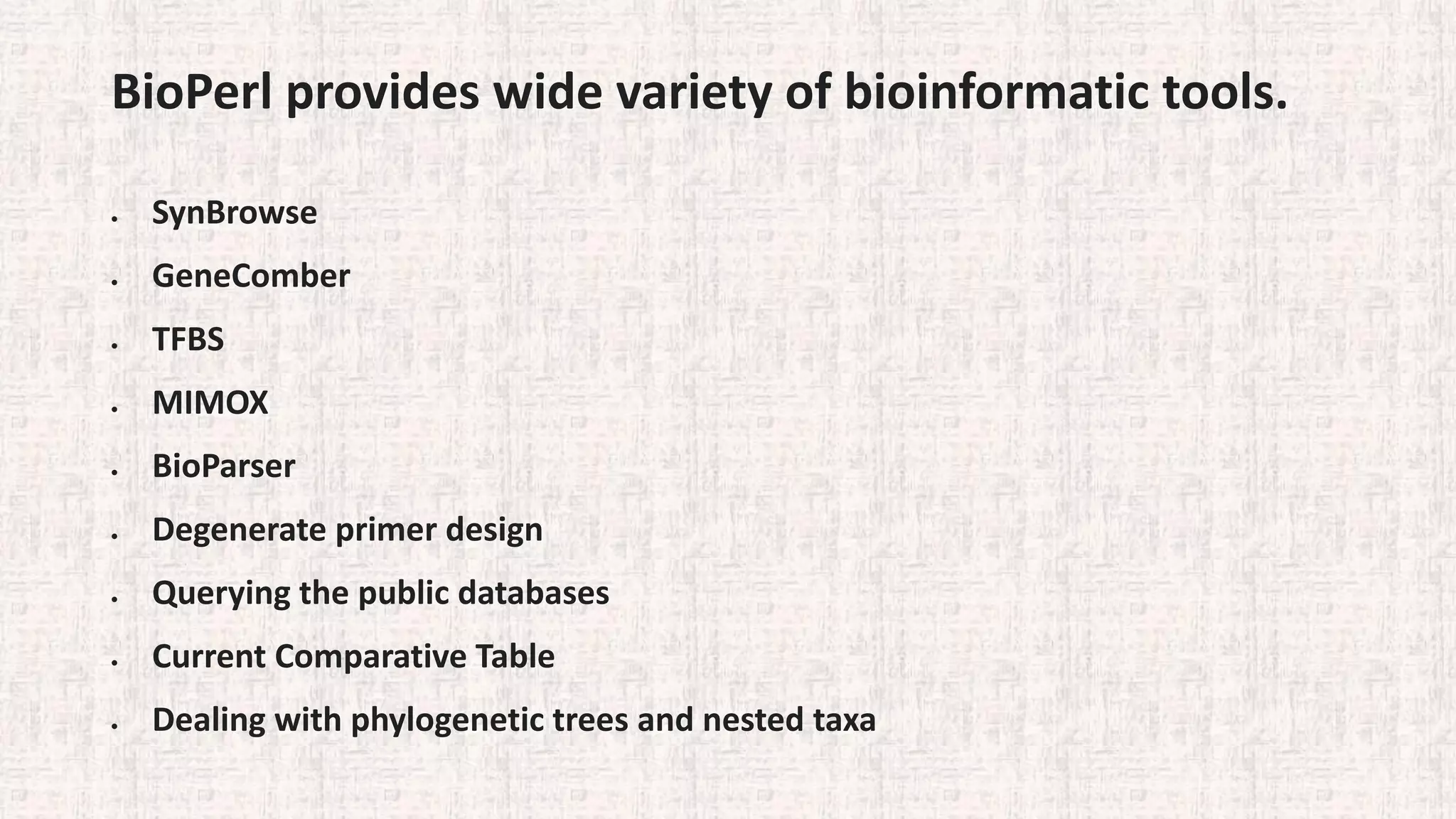 Programming languages in bioinformatics by dr. jayarama reddy | PDF