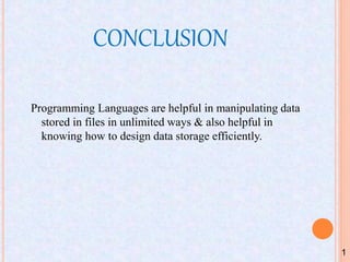 Programming languages java, python, sql and compare between c and ...