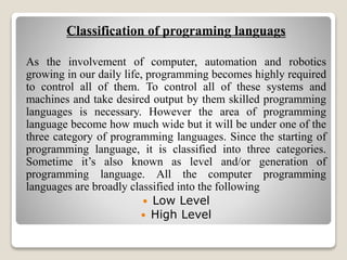Programming languages of computer | PPT