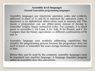 Programming languages of computer | PPT
