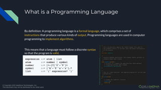Programming Languages of Importance in Modern Academics & Industries | PPT