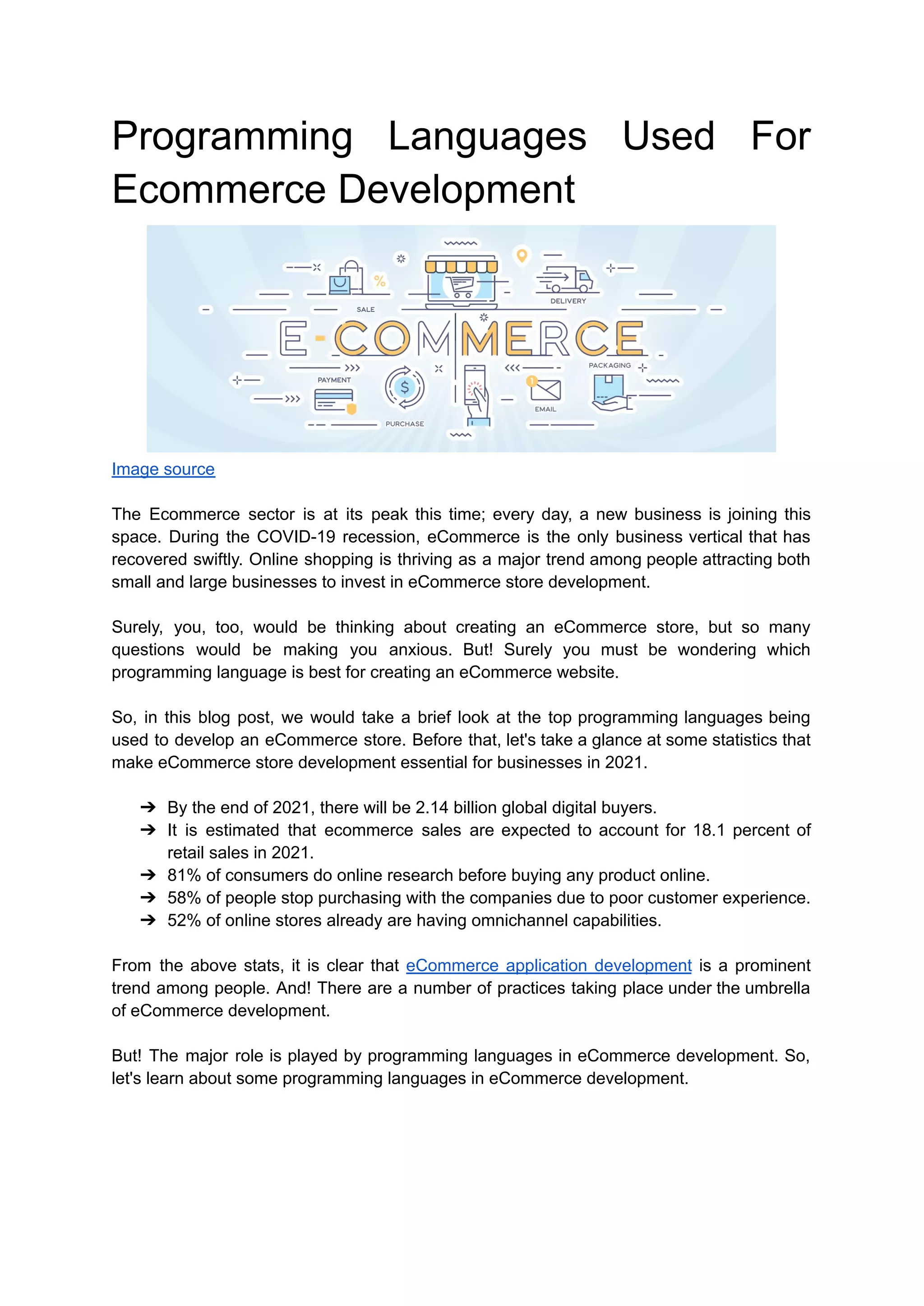 Programming languages used for ecommerce development | PDF