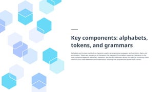 Programming Language Syntax Extracted Information in slides | PPTX