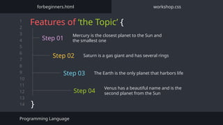 Programming Language Workshop for Beginners by Slidesgo.pptx | Web ...