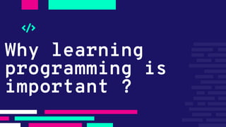 Why learning programming is important .pdf | Internet for Beginners ...