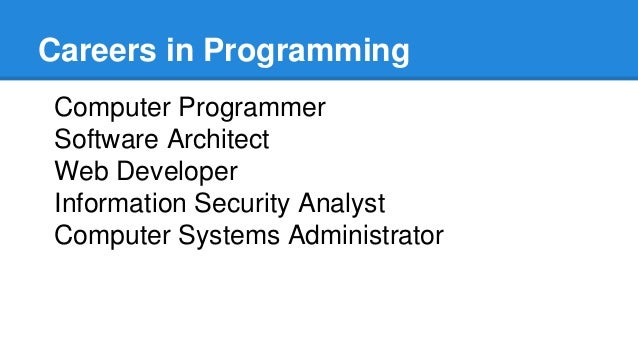 computer programmers careers
