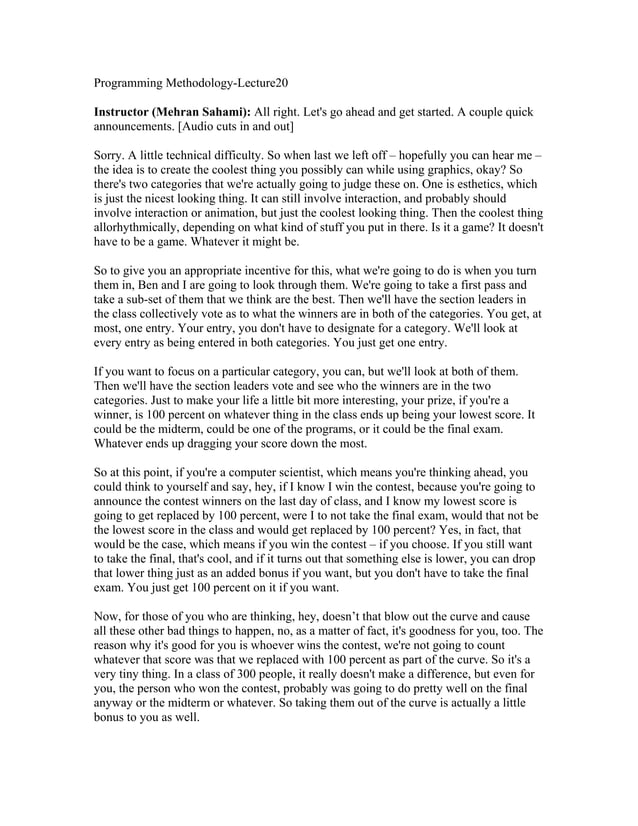 Programming methodology lecture20 | PDF