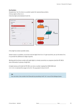 exercise - inserting code into flowcode - flowcode... Programming microcontroller in flowcode 8 | PDF