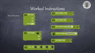 Worked Instructions
4
Main instructions
 