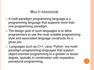 Programming paradigm | PPT
