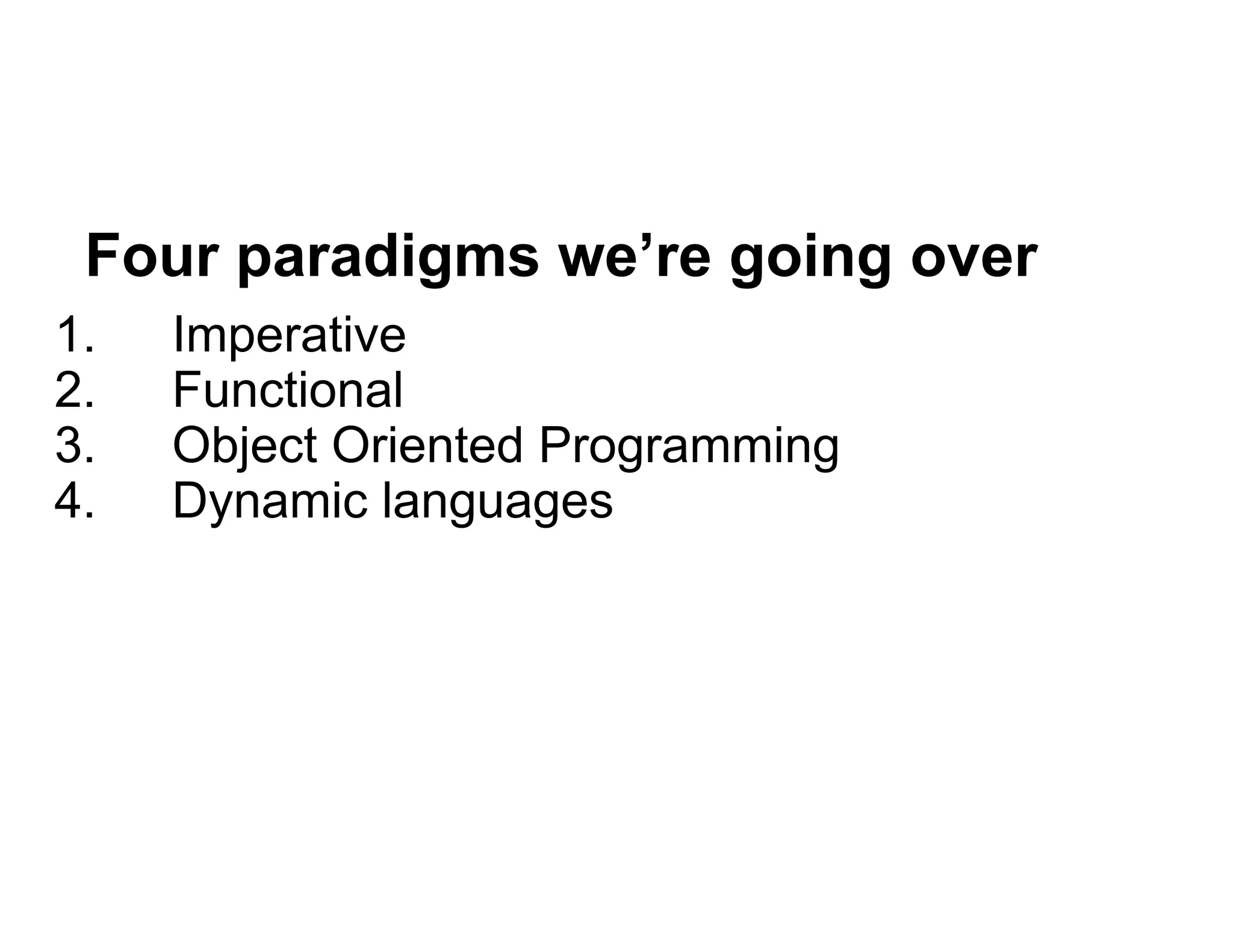 Programming Paradigms | PPT