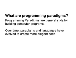Programming Paradigms | PPT