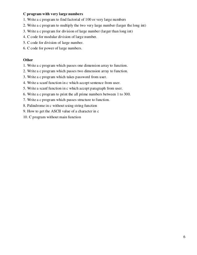 Programming practice questions c
