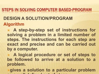 Programming preparation_stepping Algorithm | PPTX