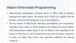Programming Presentation.pptx | Programming Languages | Computing