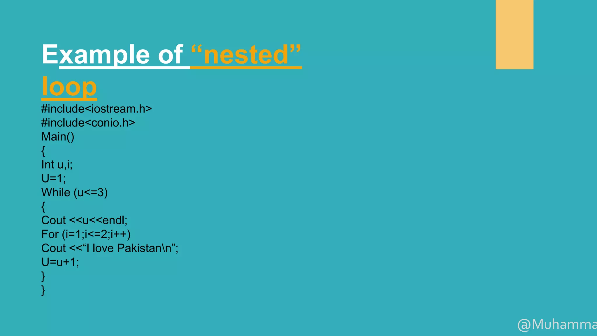 Loops in c++ programming language | PPTX