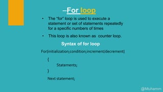 Loops in c++ programming language | PPT