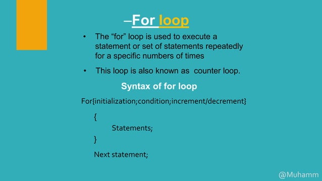 Loops in c++ programming language | PPTX