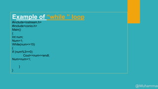 Loops in c++ programming language | PPTX