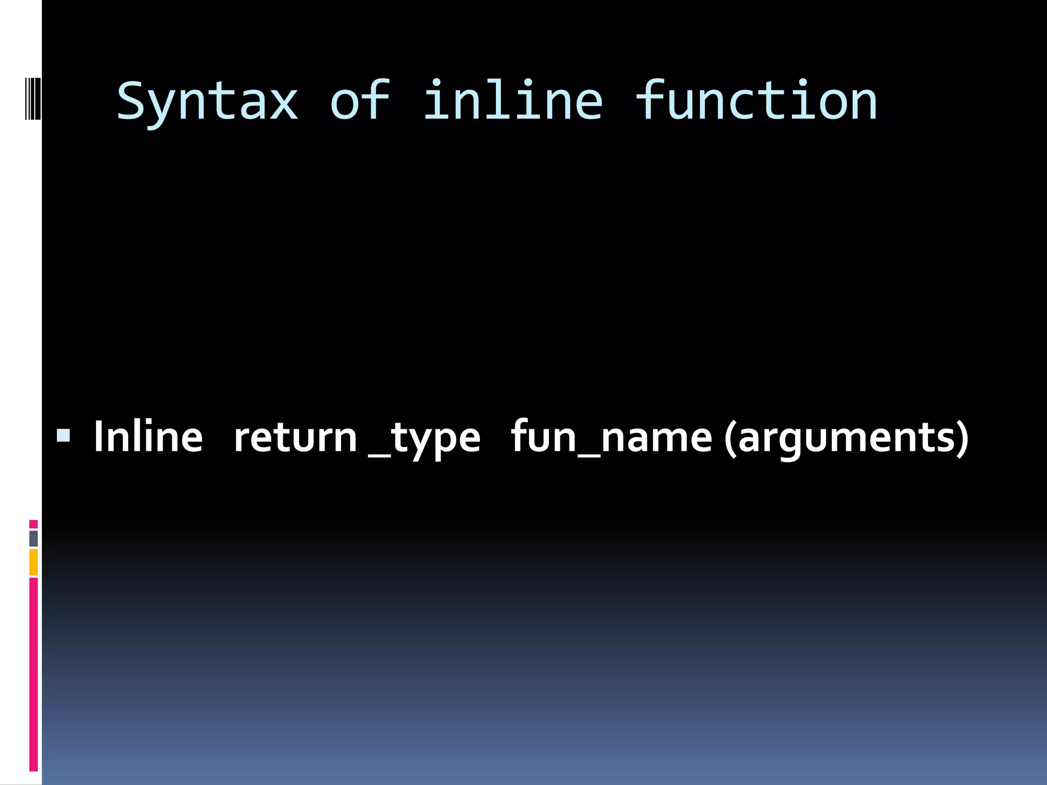 inline function | PPT