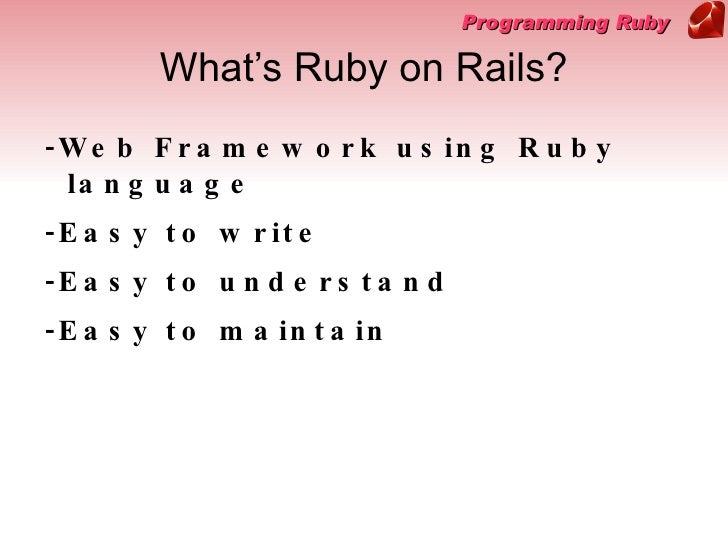 Programming Ruby On Rails