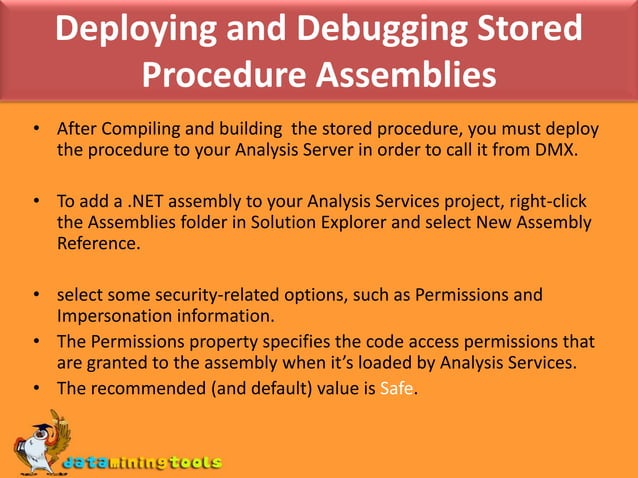 MS SQL SERVER: Programming sql server data mining | PPT