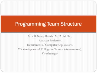 Programming team structure | PPT
