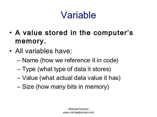Programming Terminology