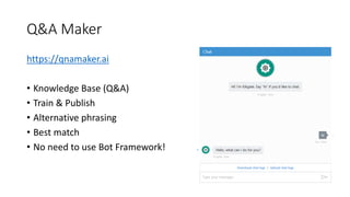 Programming the Microsoft Bot Framework | PPTX