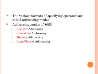 Programming with 8085 | PPT
