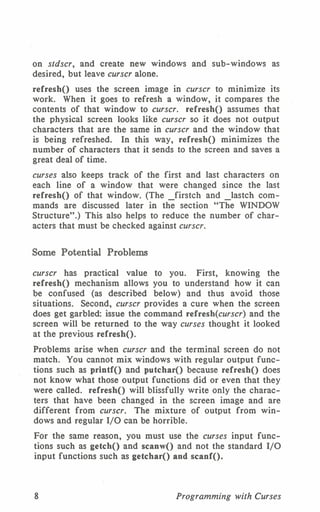 Programming with curses C programming language Unix Systems | PDF