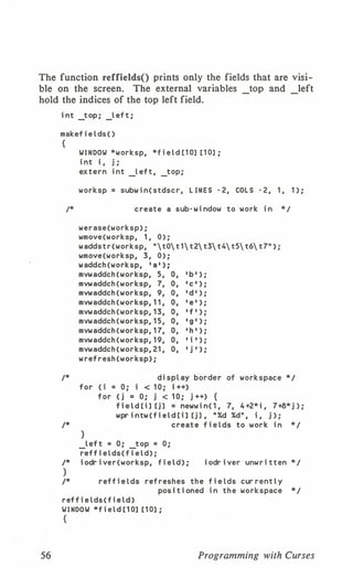 Programming with curses C programming language Unix Systems | PDF